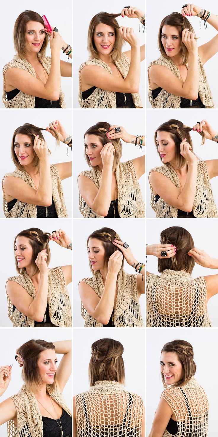 Easy Short Hairstyle at Home | DIY Hairstyles by Makeup Tutorials at makeuptutor...