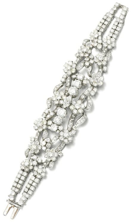 Diamond bracelet, 1960s.
 Of scroll and foliate... | Diamonds in the Library