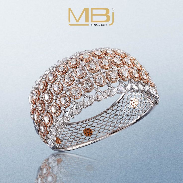 Stunning bracelet with round diamonds and rose gold. #MBj #Luxury #Desirable…...