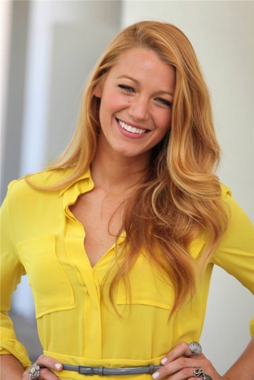 strawberry blonde hair with honey highlights. Blake Lively hair inspiration....
