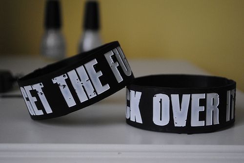 #armcandy #wristbands #blackandwhite #gtfoi #get #the #fuck #over #it #black #wh...