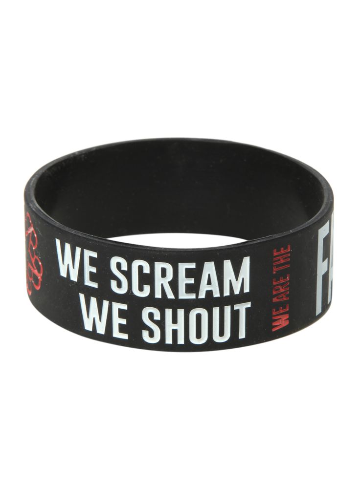 Black Veil Brides We Scream We Shout Rubber Bracelet | Hot Topic...