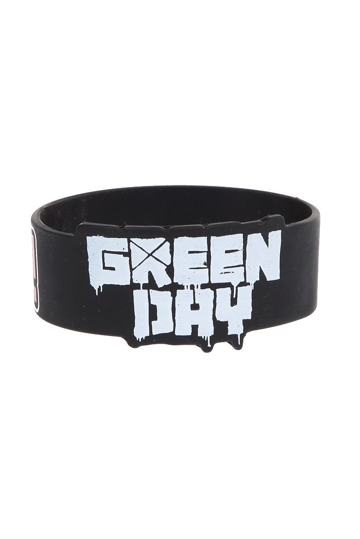 Green Day ¡Uno! ¡Dos! ¡Tre! Die-Cut Rubber Bracelet | Hot Topic
