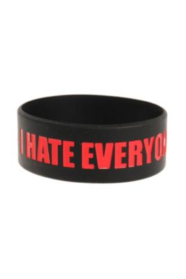 I Hate Everyone Rubber Bracelet | Hot Topic