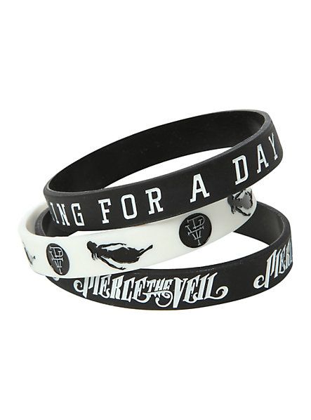 Pierce The Veil King For A Day Rubber Bracelet 3 Pack | Hot Topic
