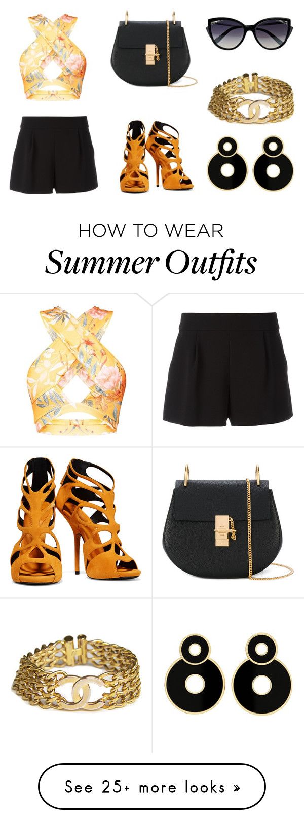 "Orange Summer outfit" by akkalove on Polyvore featuring Boutique Mosc...