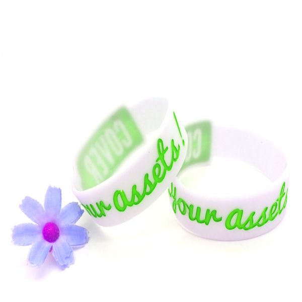 Neon green color silicone bangle bracelets for party    #buttonsiliconewristband...