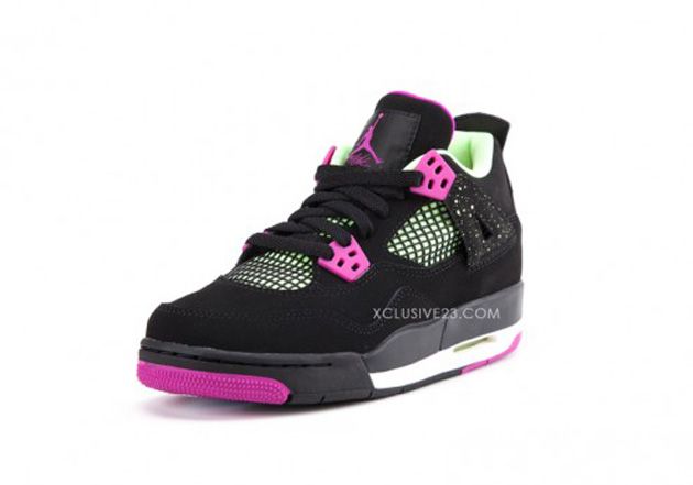 Air Jordan IV GS – Black / Pink – Volt – Zdjęcia