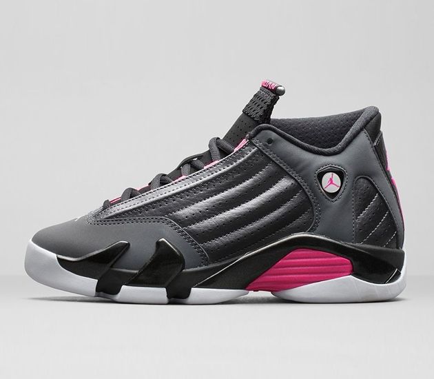 Air Jordan XIV – Metallic Dark Grey / Hyper Pink – Black – White