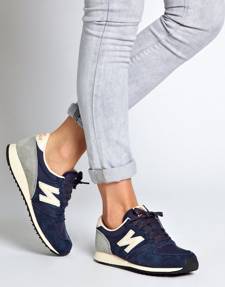 womens new balance navy 420 suede trainers