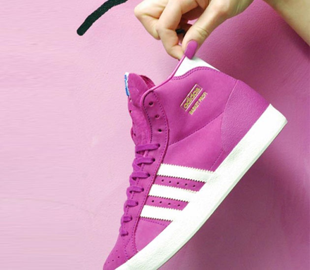 adidas Originals Basket Profi W-Vivid Pink-White Vapour-Metallic Gold #sneakers ...