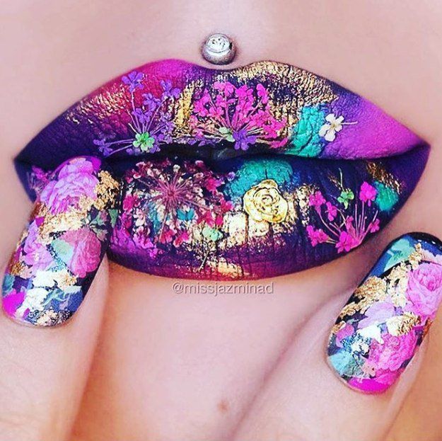 Floral Beauty | Mesmerizing Instagram Lip Arts You Should Try...