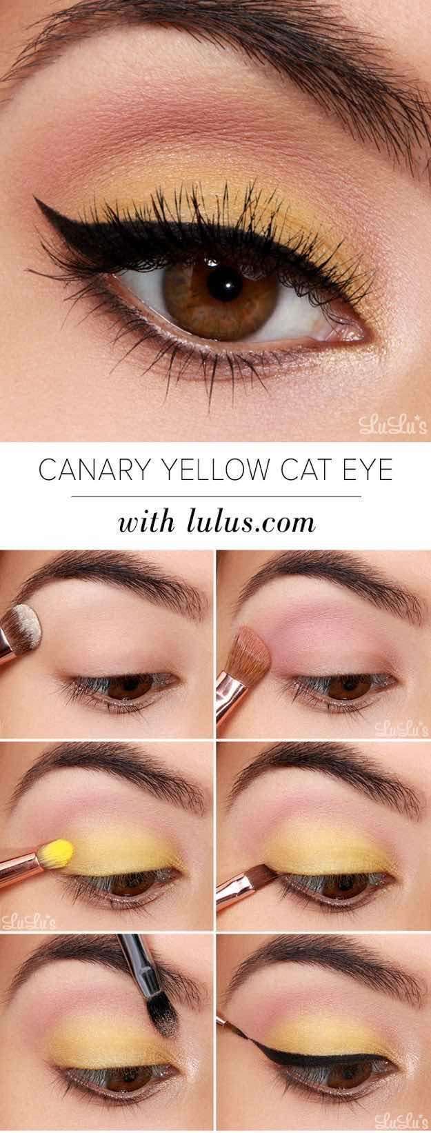 4. Yellow Eyeshadow - Cheerful Yellow Eyeshadow Tutorial for Beginners | Makeup ...