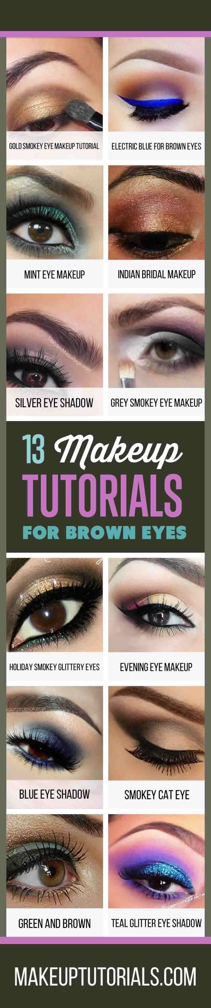 How To Do Awesome Makeup Tutorials For Brown Eyes | Cool Makeup Ideas and Easy D...
