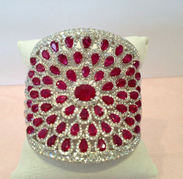 A ruby peacock cuff by Asia Jewellers ~ Instagram...