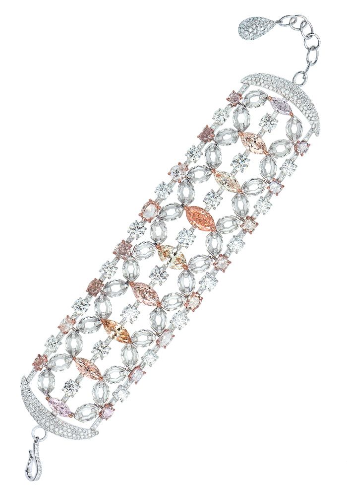Ainra-cut Pink Marquise Bracelet by Nirav Modi. Modi weaves together the rarest ...