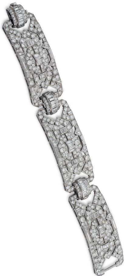 Art Deco diamond bracelet. Via Diamonds in the Library.