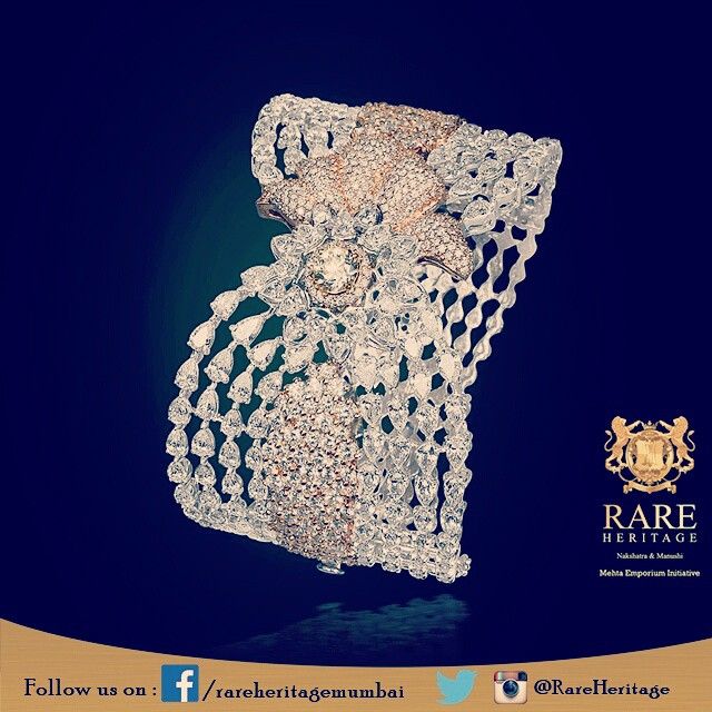 Craved with tiny #jewels, this #kada is truly a symbol of #eliteness #RareHerita...