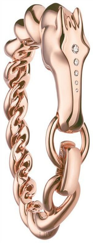 Hermès ♥✤ Galop bracelet in rose gold and diamonds. | LBV