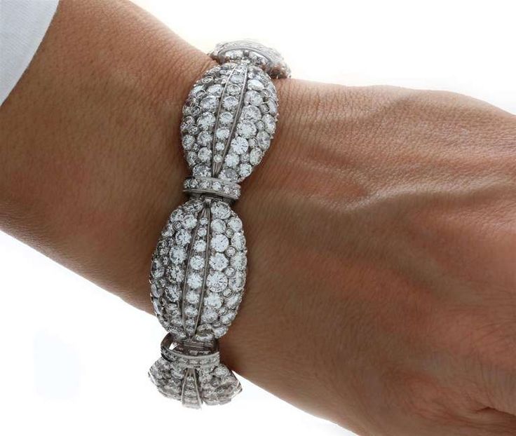 Mouawad Diamond Gold Bracelet | From a unique collection of vintage more bracele...