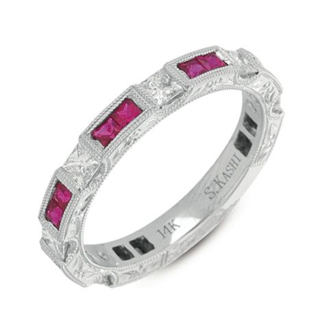 Ruby & Diamond Band style number C4078-RWG....
