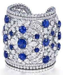 ۞ Sapphire & Diamond Cuff by Graff...
