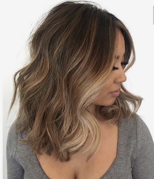 Brown Hair with Blonde Highlights Short Medium Wavy Haircut Hairstyle noahxnw.tu...