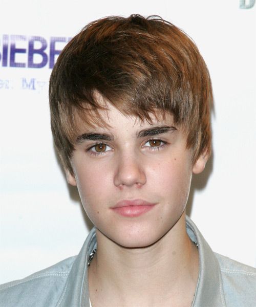 Justin Bieber Hairstyle - Short Straight Casual - Medium Brunette...