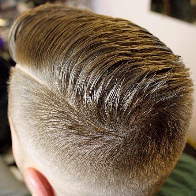 Top/hind view of fresh comb over with hard part. From comb-overs, pompadours, to...