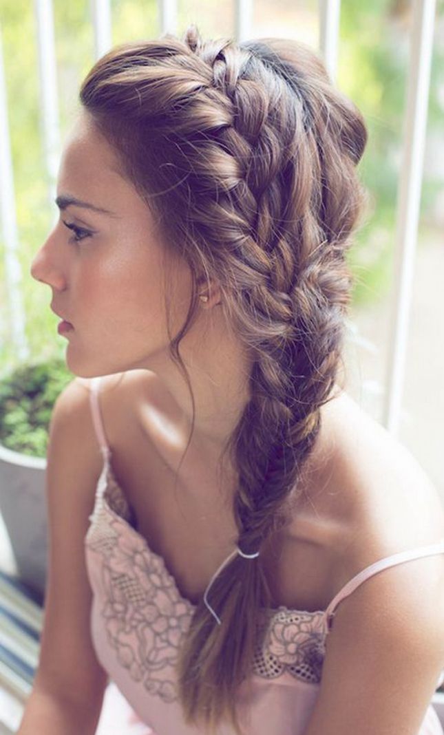 Side Swept French Braid | 9 Braided Hairstyles For Spring, check it out at makeu...
