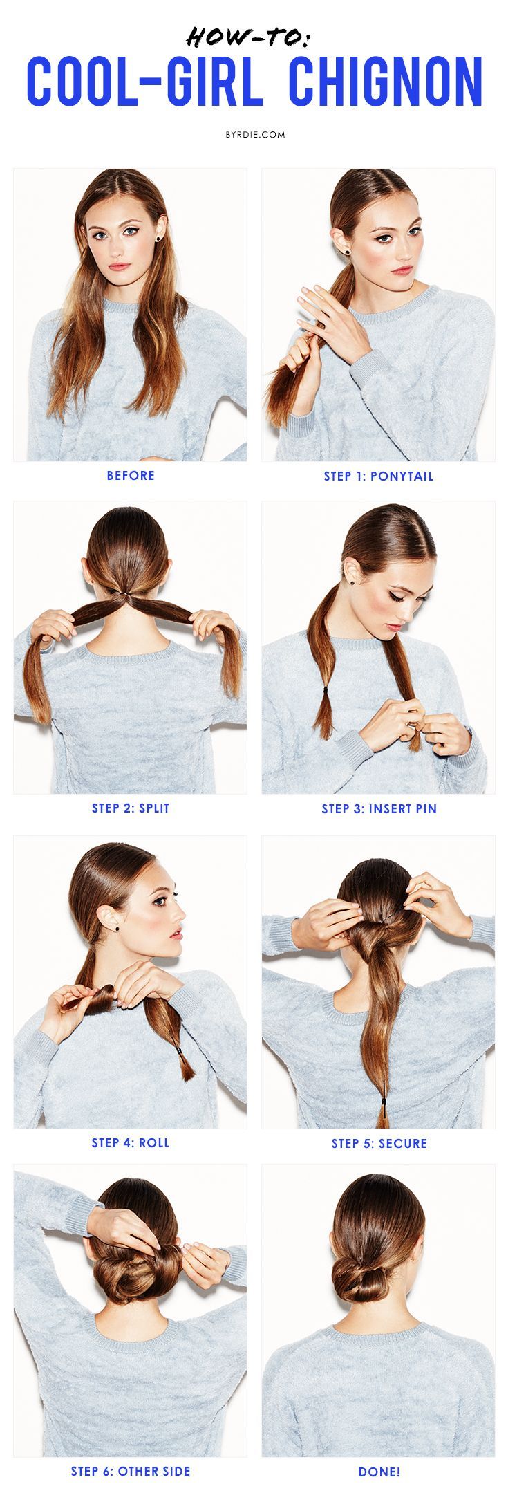 A step-by-step guide to mastering the low chignon.