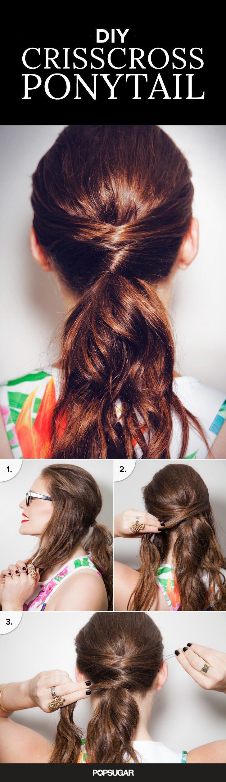 DIY that awesome crisscross ponytail you keep seeing on Pinterest with this simp...