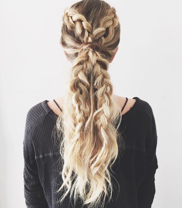 Double dutch pony braid for long hair. Difficulty: medium. But I would like to c...
