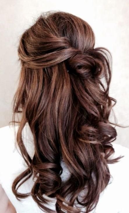 Half Up Hairstyle ~ 40 Gorgeous and Popular #Brunette #Hairstyles - Style Estate...
