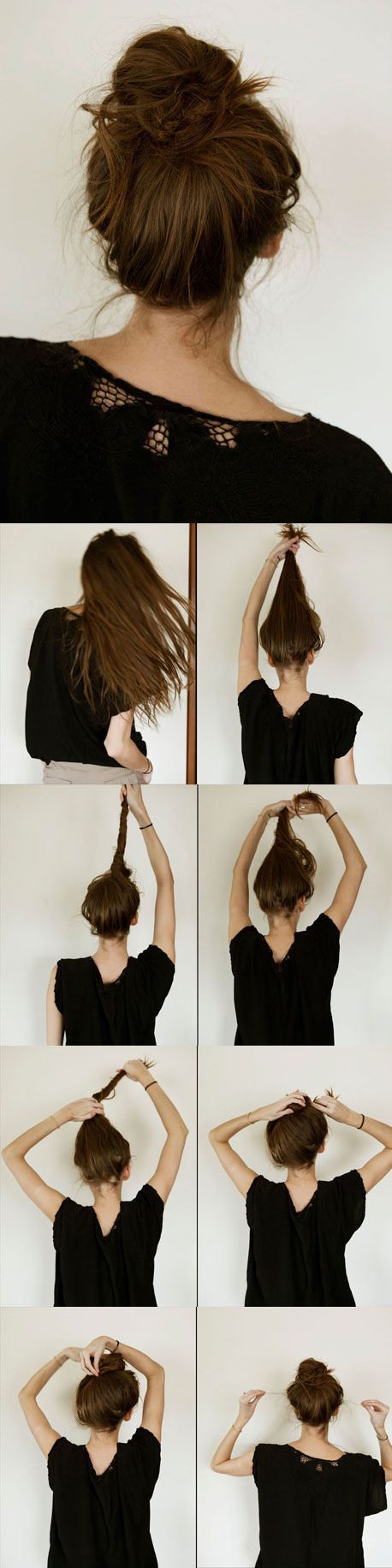 Super Easy Knotted Bun Updo and Simple Bun #Hairstyle Tutorials...