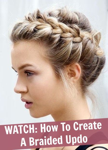 Video Tutorial: How to create a braided updo » Looks so easy, might have to giv...