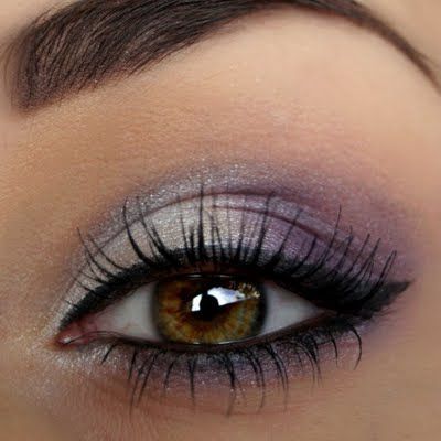 Light purple shades with a cat eye is the perfect pair for a great night out loo...