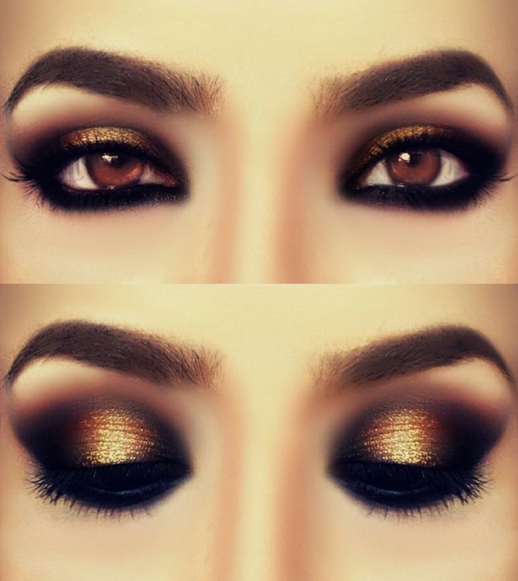 Really love this look.  Smokey Bronze. I think expresso brown on the outside ins...