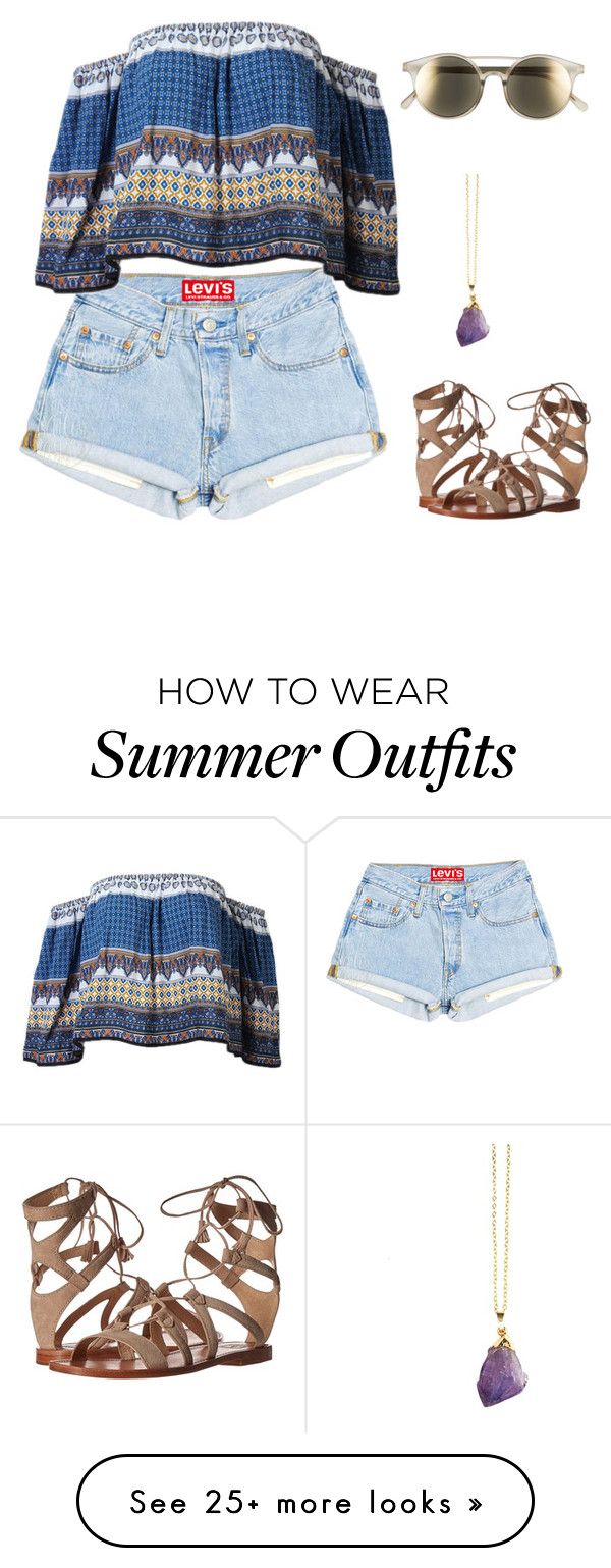 "Boho summer outfit" by macy-hermann on Polyvore featuring Le Specs an...