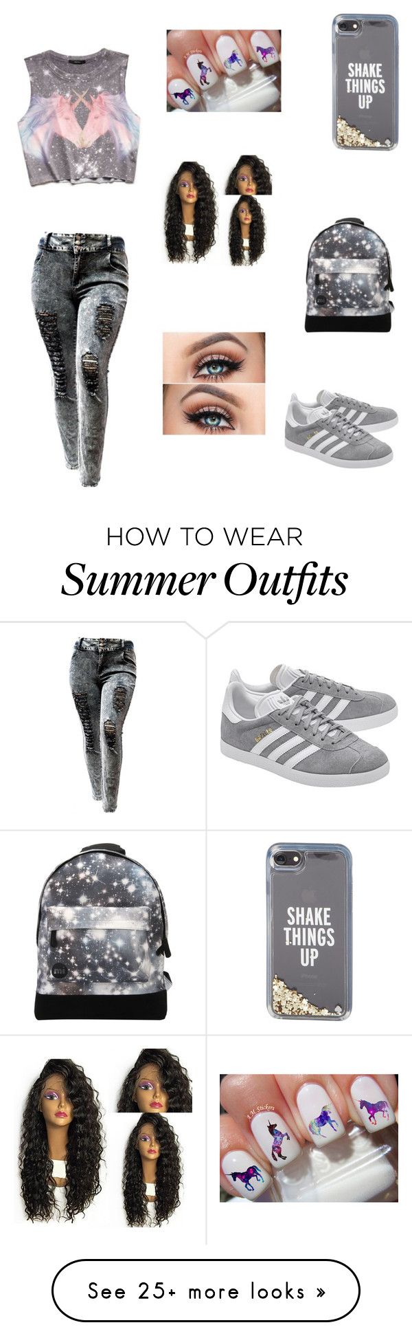 "Summer day outfit" by trulychyy on Polyvore featuring Forever 21, adi...