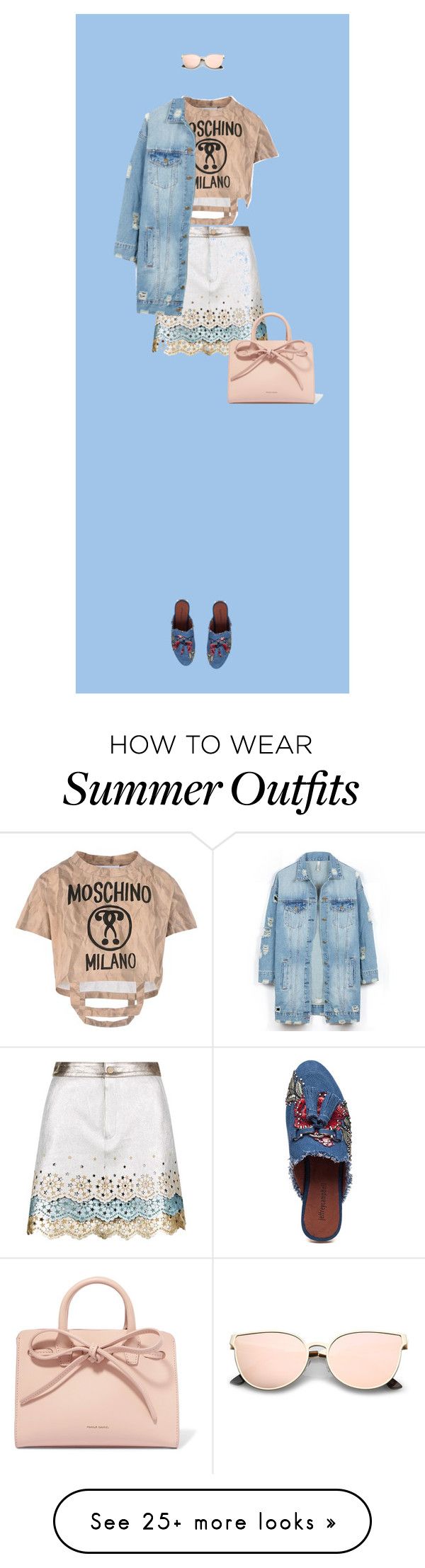 "Summer outfit" by krisz-kn on Polyvore featuring Moschino, LE3NO, Jef...