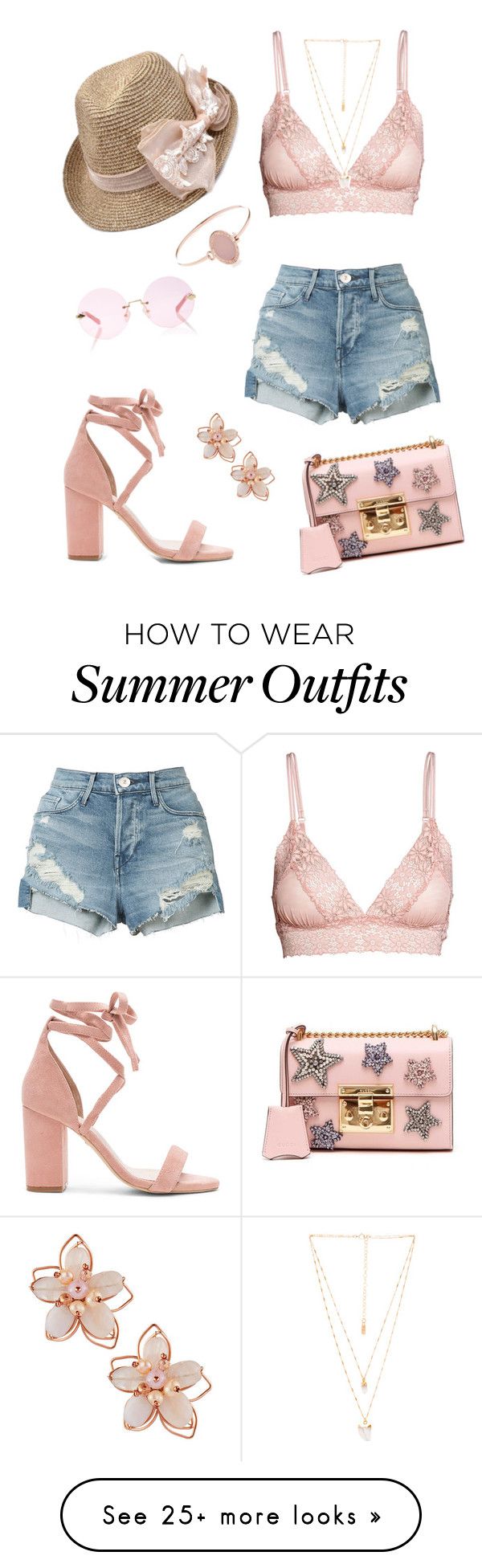 "Summer Outfit I" by polyenthea on Polyvore featuring Karen Walker, 3x...