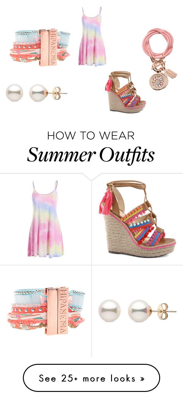 "Water Colour Summer Outfit" by jelly12-861 on Polyvore featuring Schu...