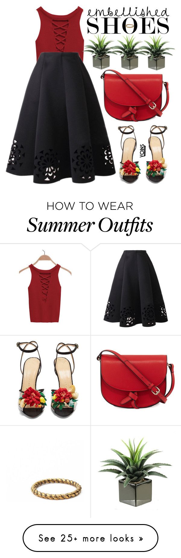 "Yoins: Black & Red" by loveyoins on Polyvore featuring Charlotte ...