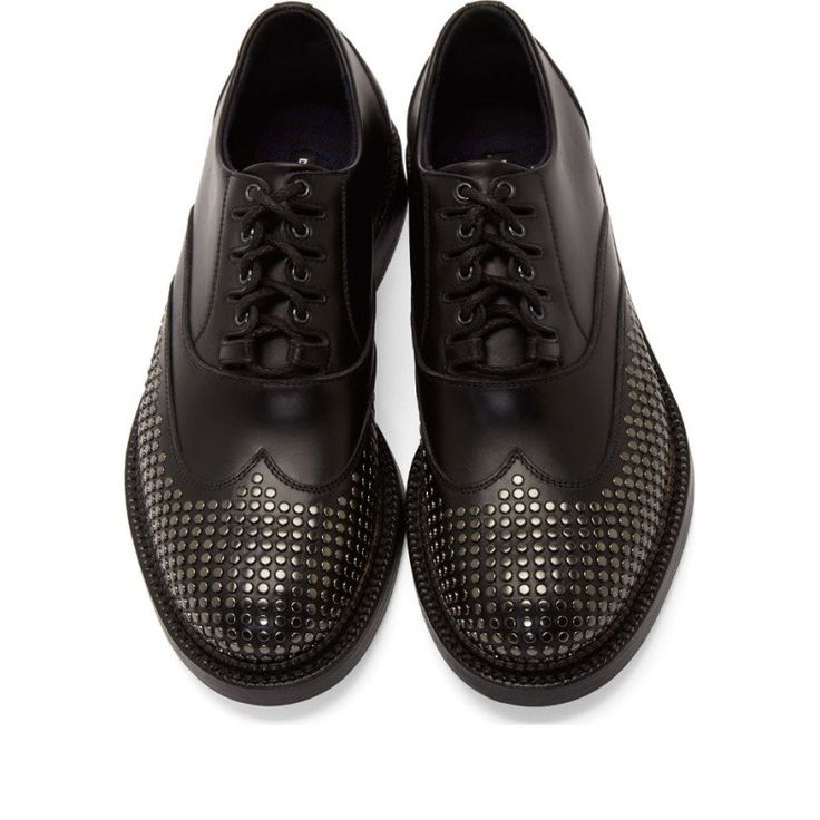 Dsquared2 Black Studded Shortwing Oxfords