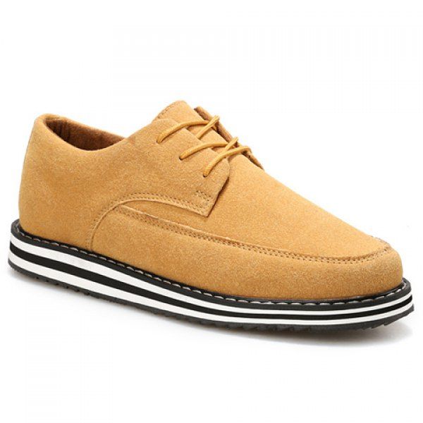 Fashionable Solid Color and Round Toe Design Suede Men's Casual Shoes...