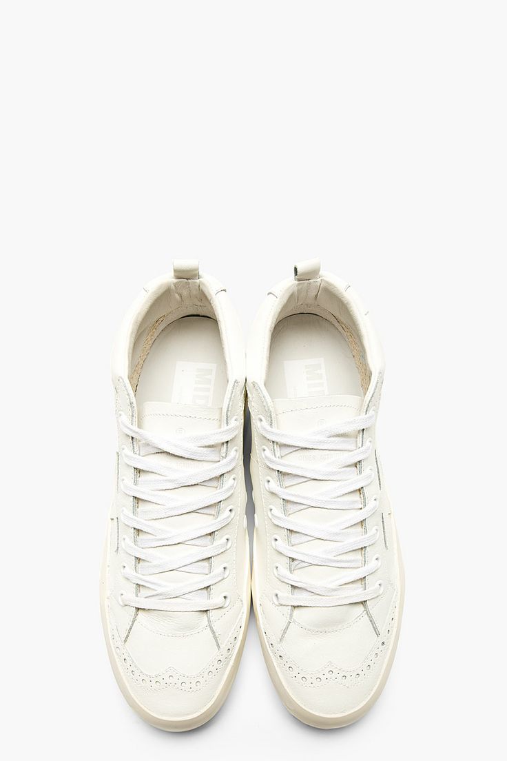 GOLDEN GOOSE White Out Leather LIMITED EDITION Brogued SUPERSTAR Sneakers...
