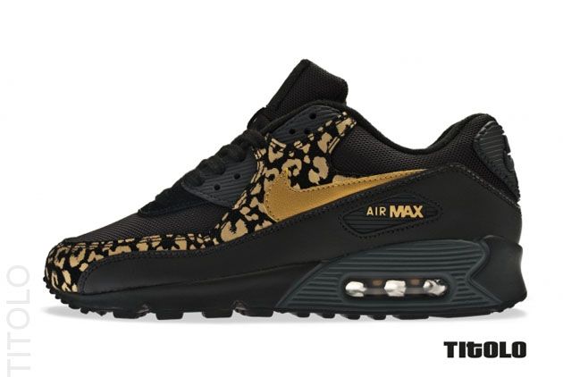 Nike WMNS Air Max 90 – Black/Metallic Gold-Anthracite