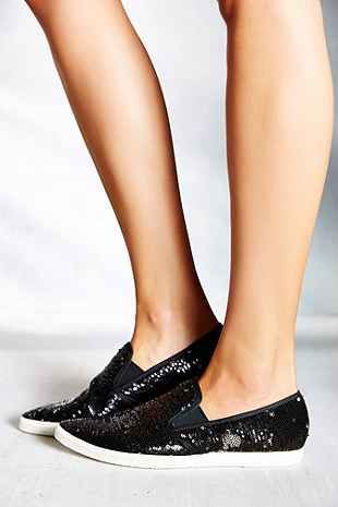 ALL BLACK Sequins Pointy-Toe Slip-On Sneaker - Urban Outfitters