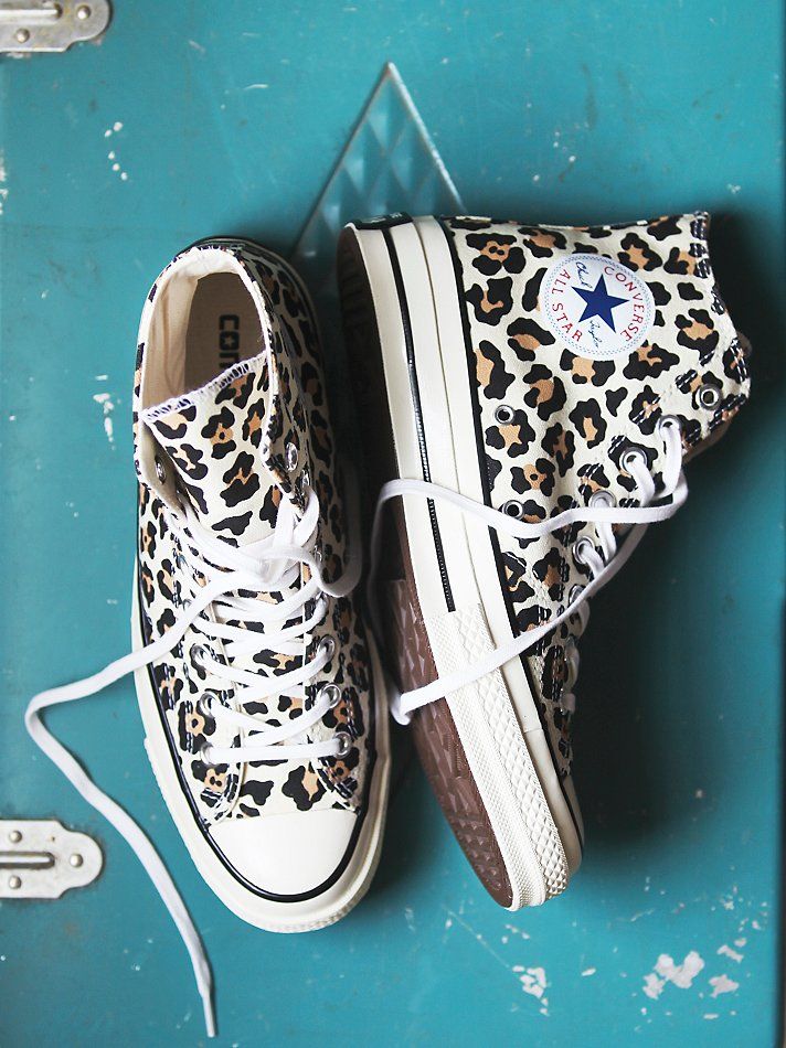 Converse Leopard Hi Top Chucks at Free People Clothing Boutique...